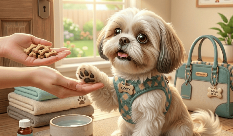 Training Cody, The Shih Tzu to Shake Hands