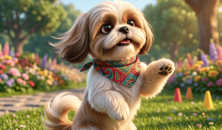 Cute Shih Tzu Doing Tricks