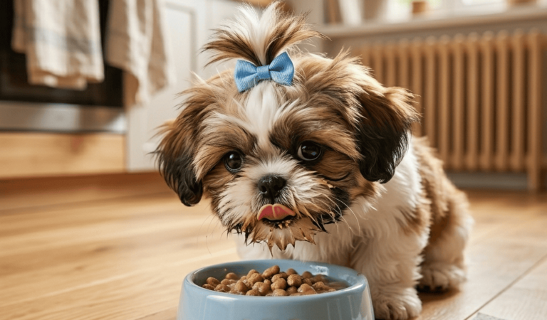 Shih Tzu Puppy’s First Meal