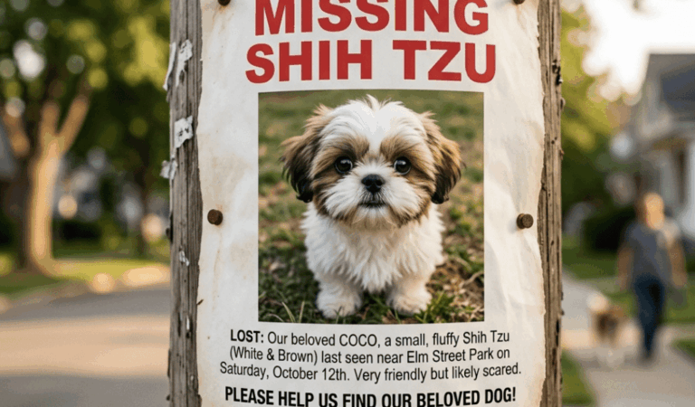 10 Immediate Steps To Take To Find Your Lost Shih Tzu!