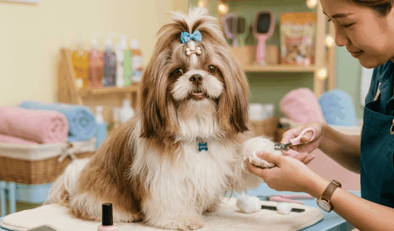 Shih Tzu – Furry Duo Pedicure