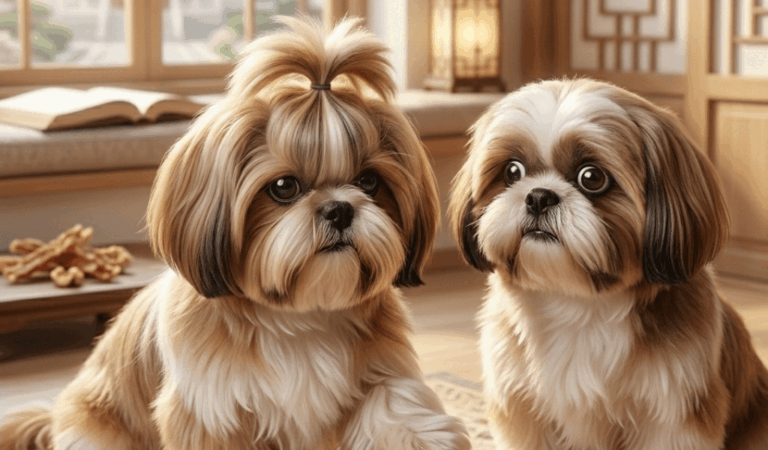 Shih Tzu – Furry Duo Practice Ringing The Call Bell