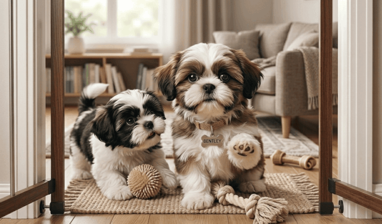 Bentley, a Playful Shih Tzu and His Sibling